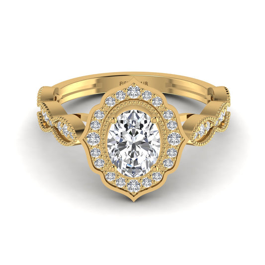 oval-cut diamond engagement ring