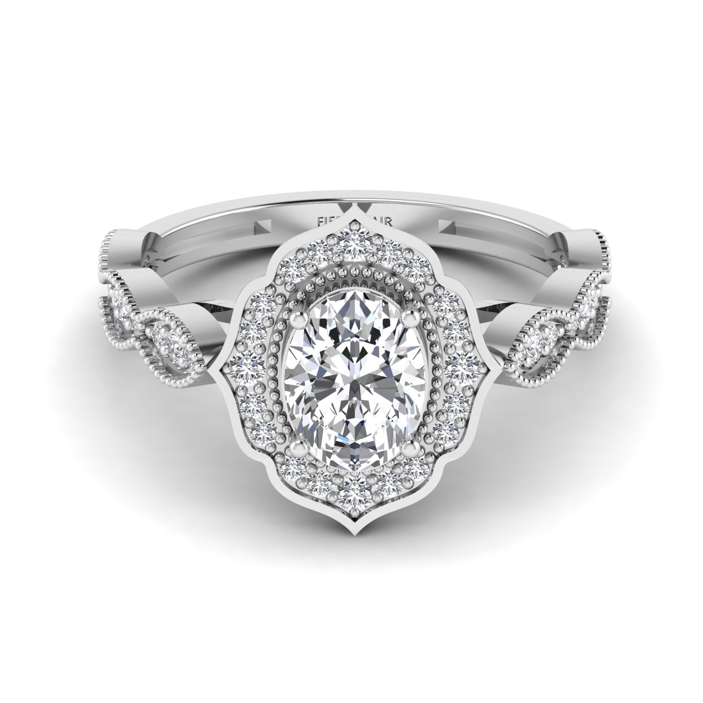 oval-cut diamond engagement ring