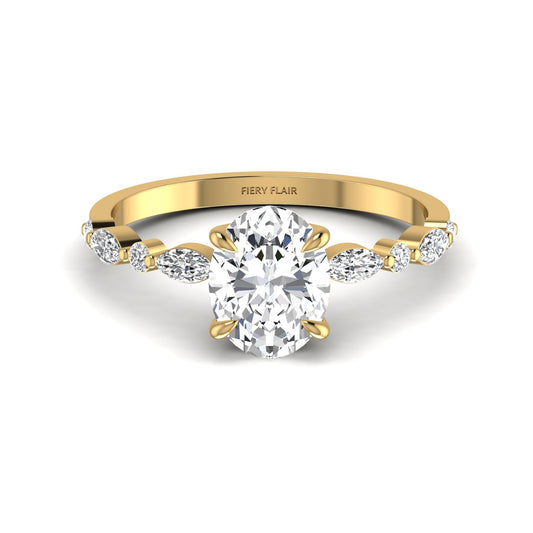 Marquise Oval Diamond Ring