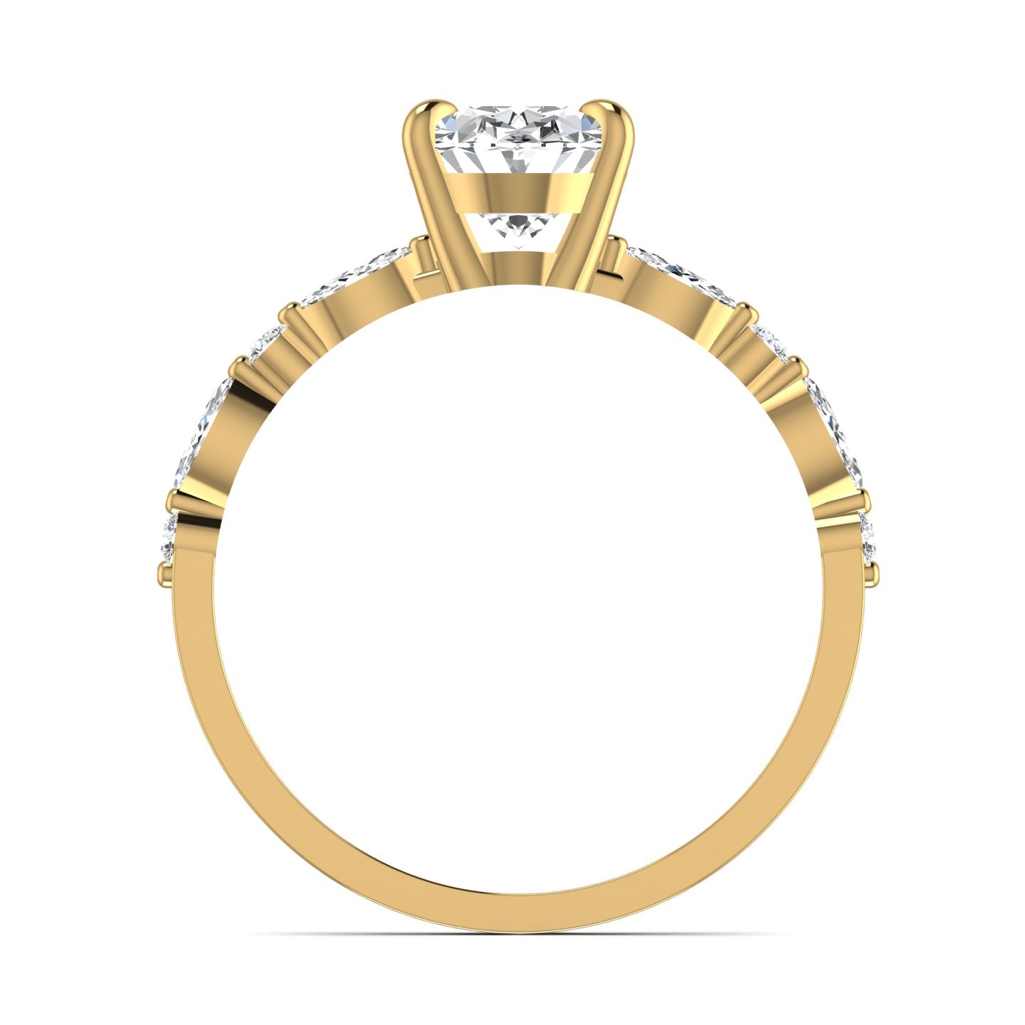 Marquise Oval Diamond Ring