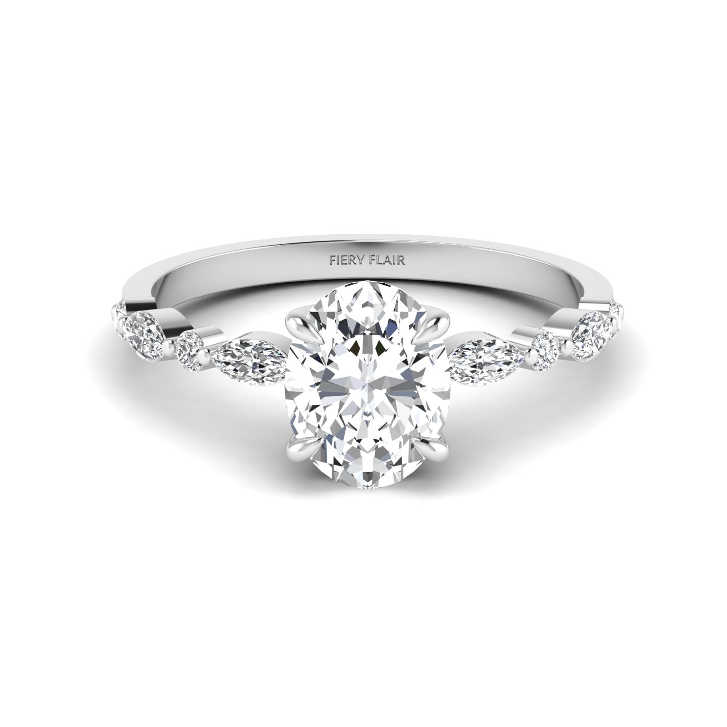 Marquise Oval Diamond Ring