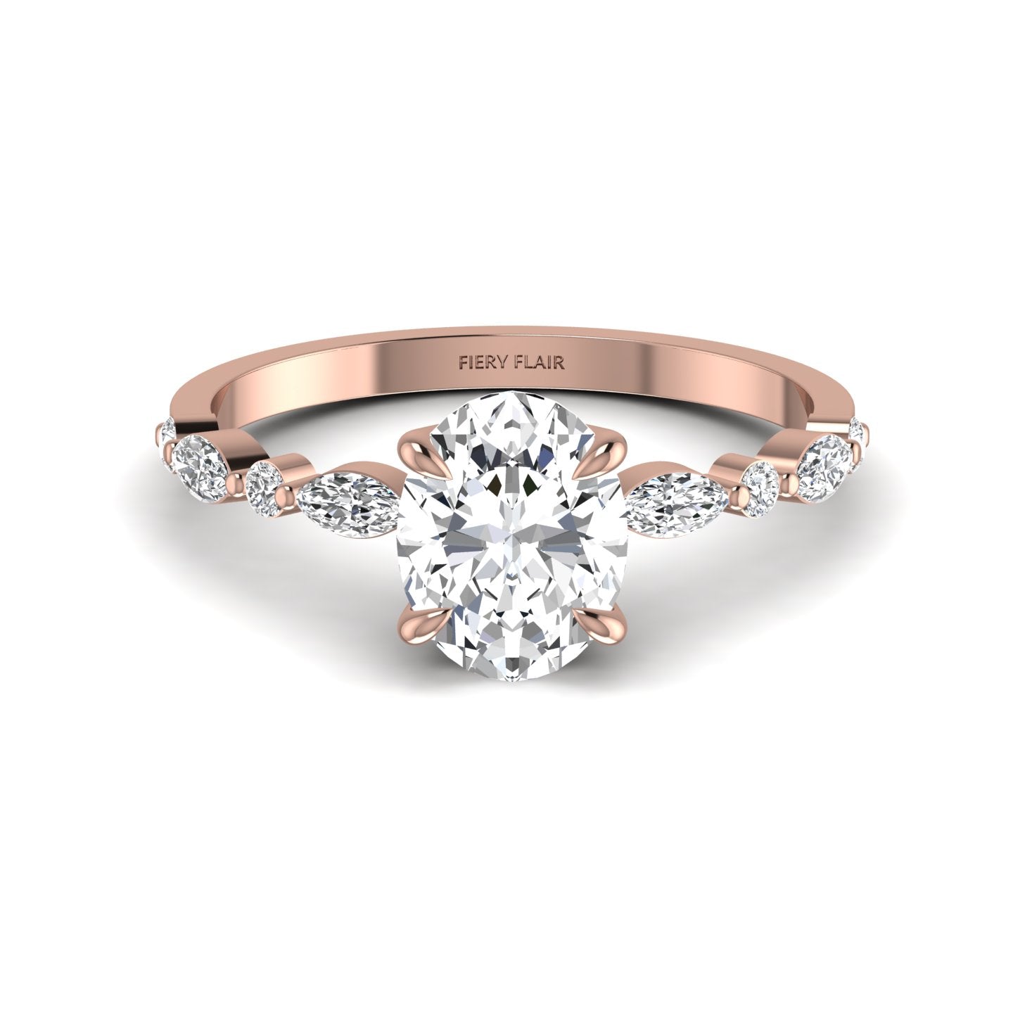 Marquise Oval Diamond Ring