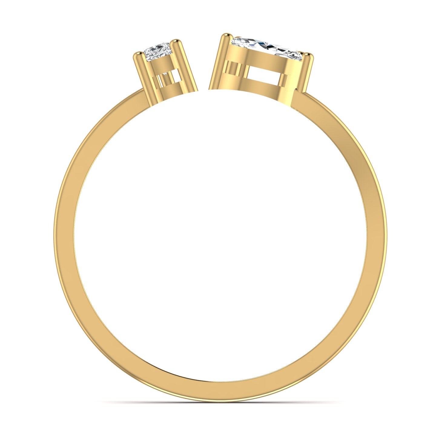 lab diamond open ring