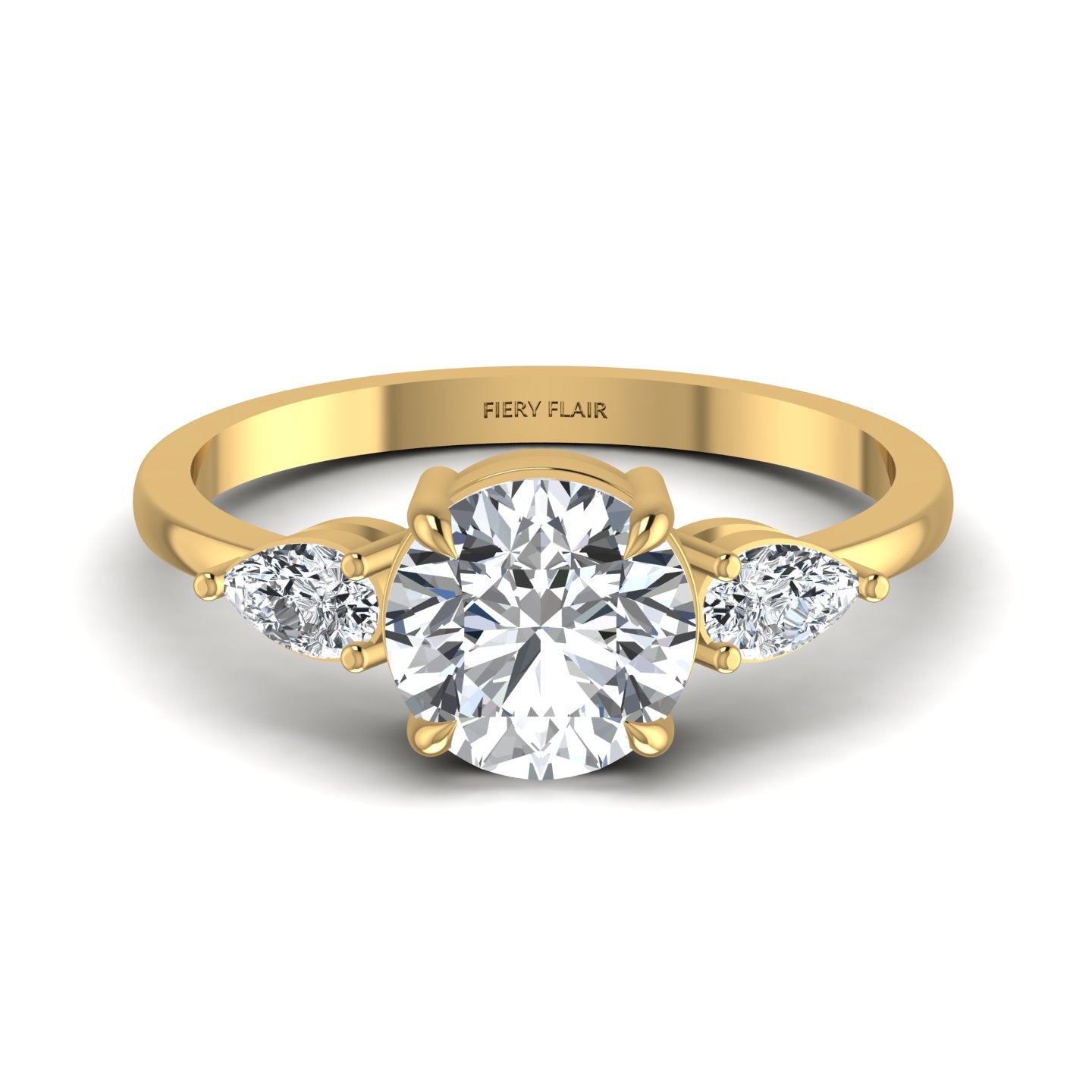 pear shaped lab diamond ring