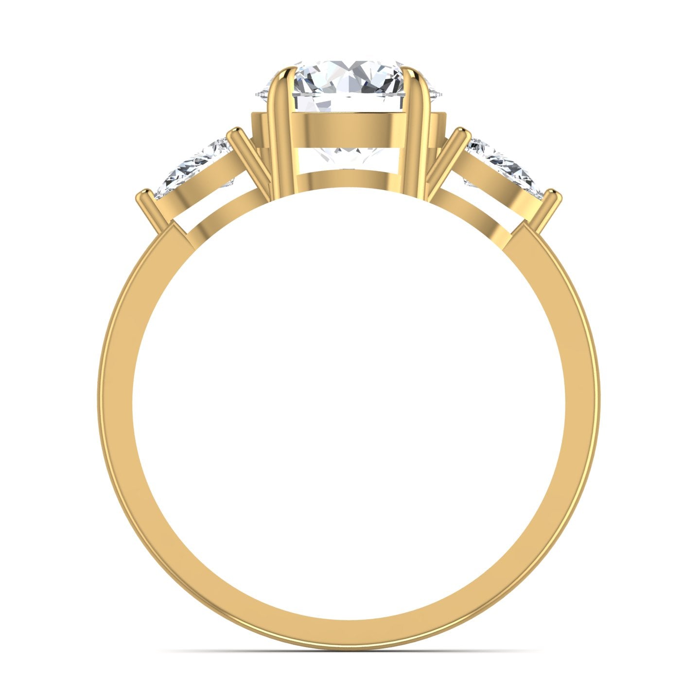 pear shaped lab diamond ring