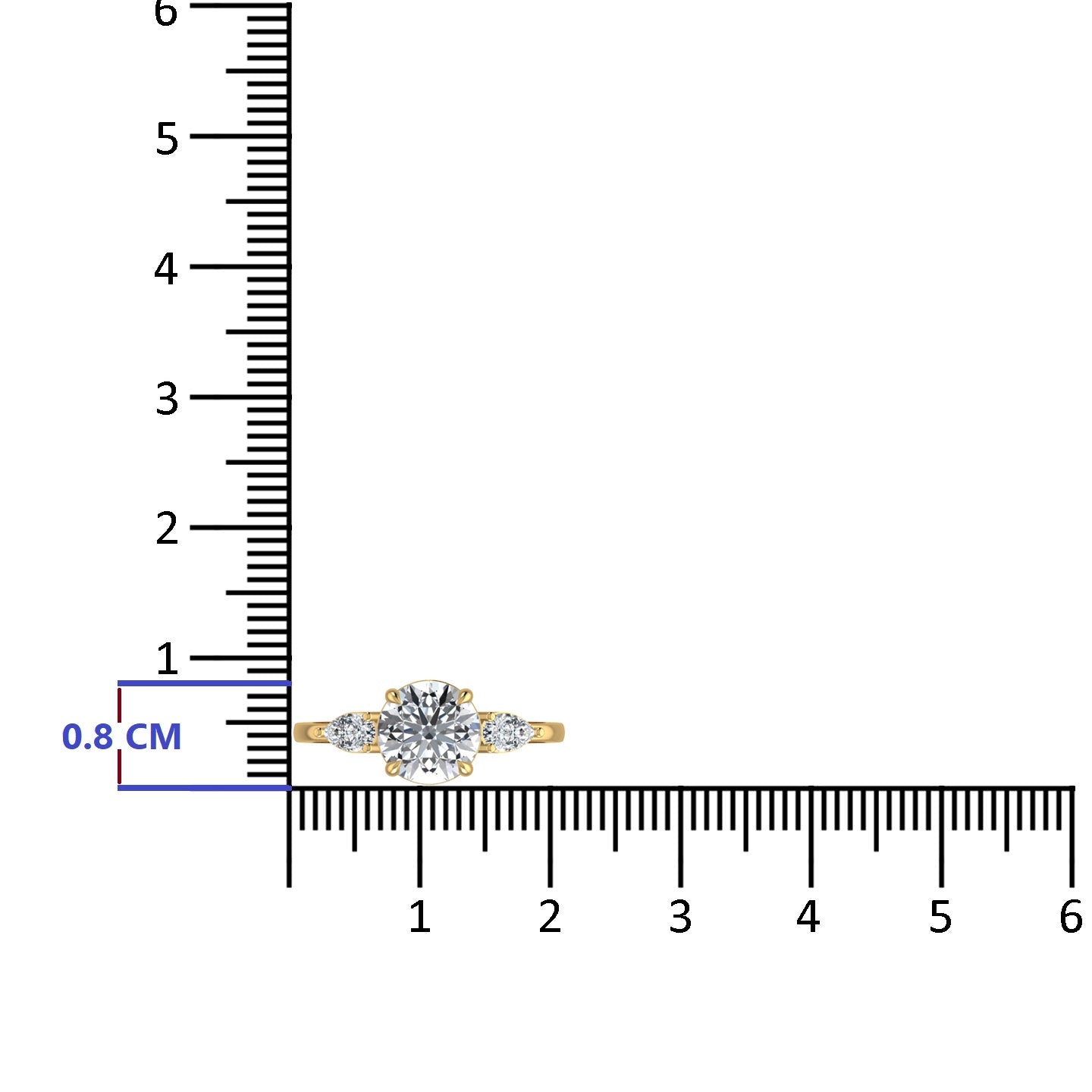 pear shaped lab diamond ring