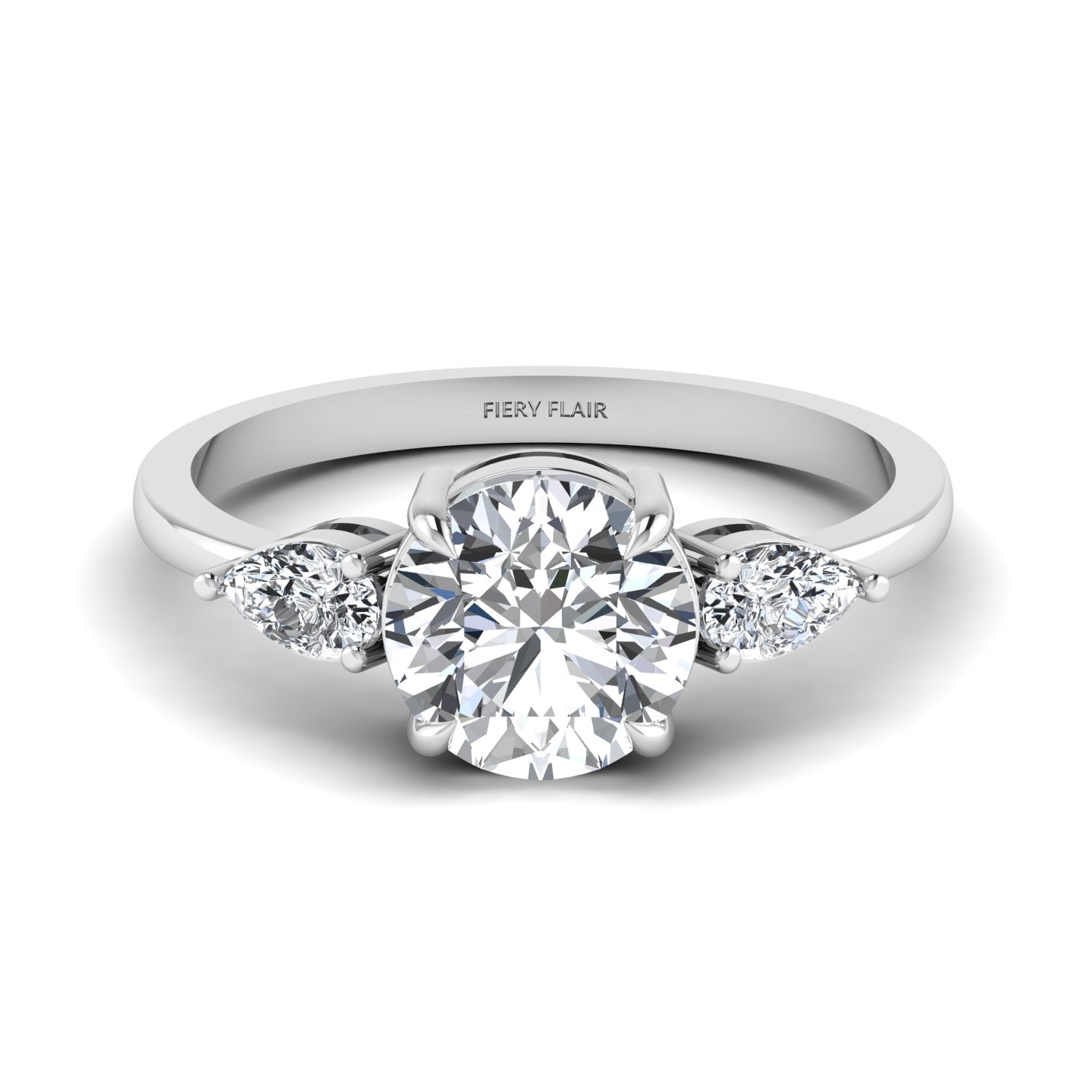 pear shaped lab diamond ring