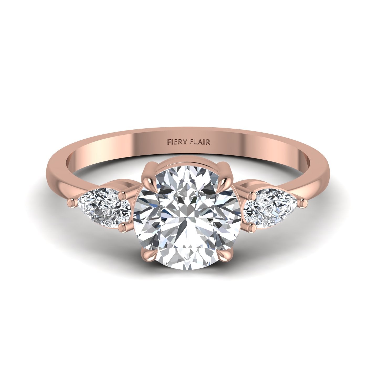 pear shaped lab diamond ring