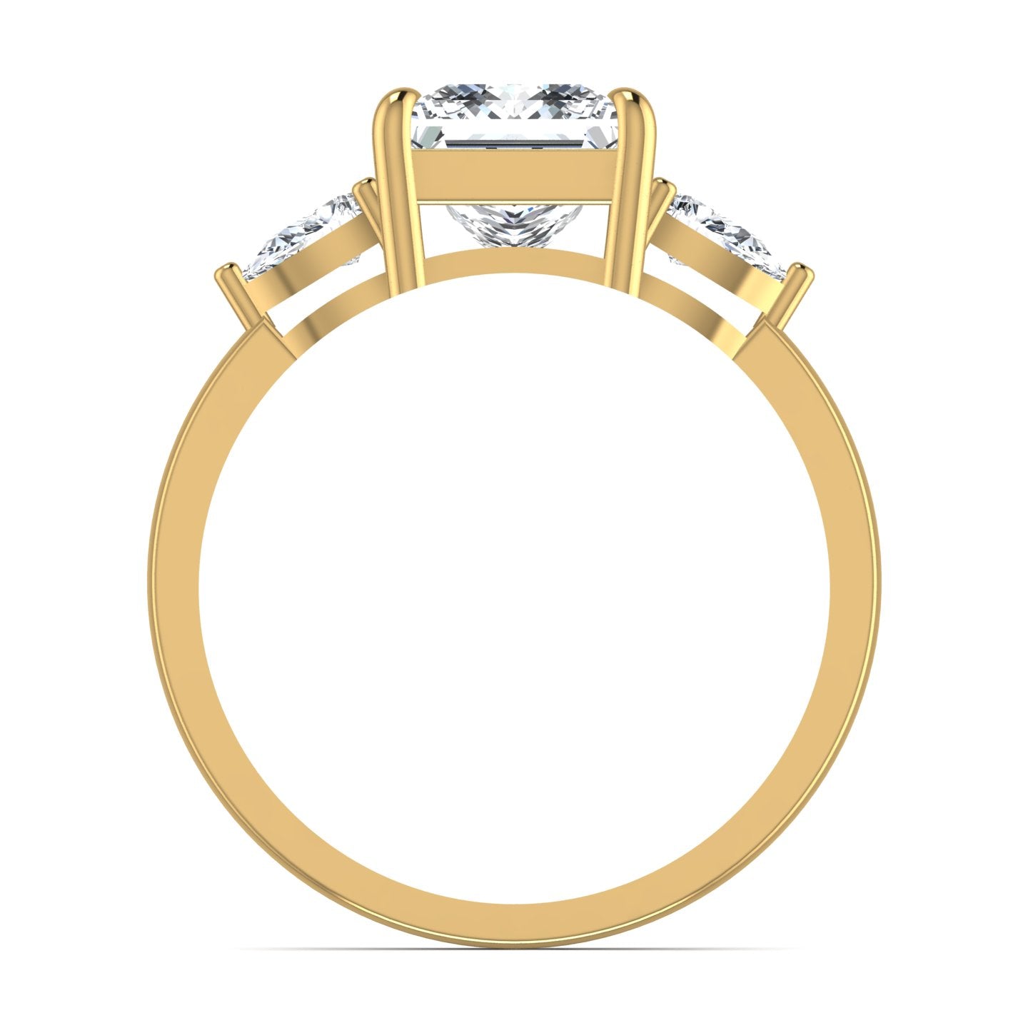 princess and pear shaped ring