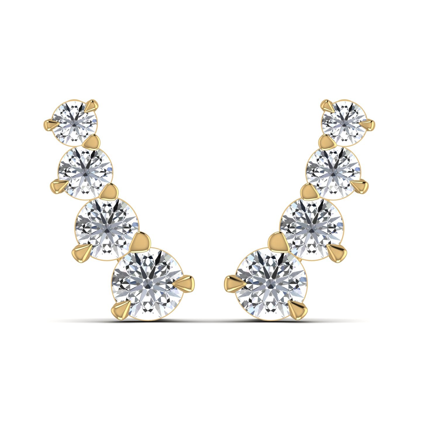 Lab Diamond Ear Cuff Earring