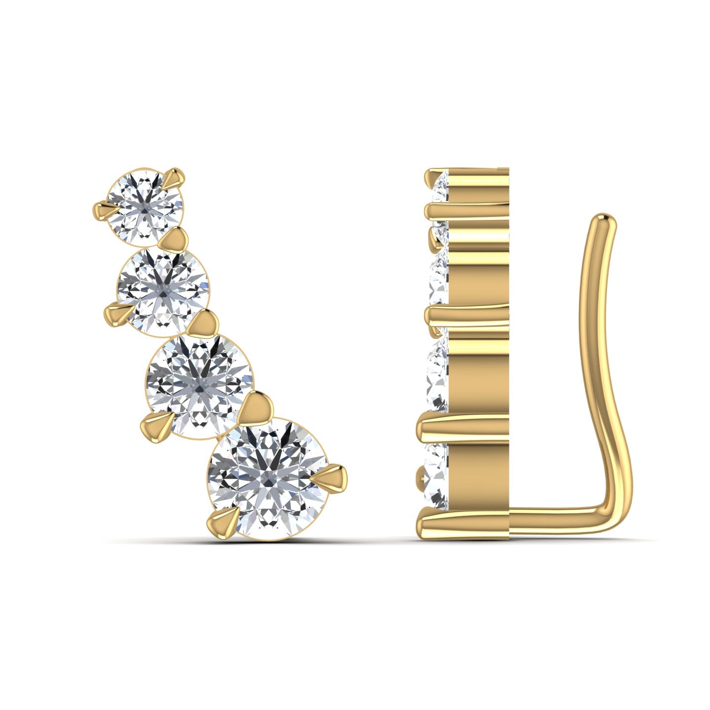 Lab Diamond Ear Cuff Earring