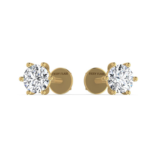 Solitaire Lab Diamond Stud Earring