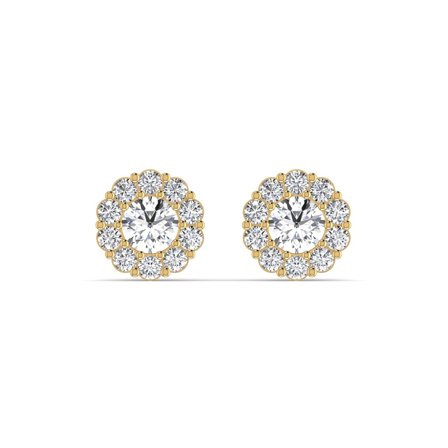 Solitaire Lab Diamond Stud Earrings