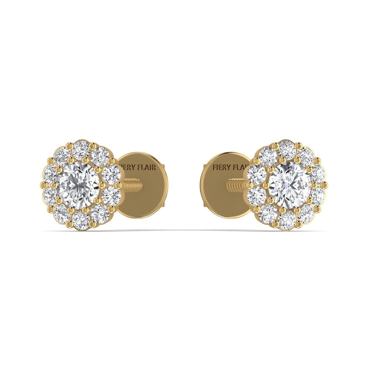 Solitaire Lab Diamond Stud Earrings
