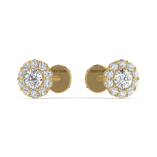 Solitaire Lab Diamond Stud Earrings