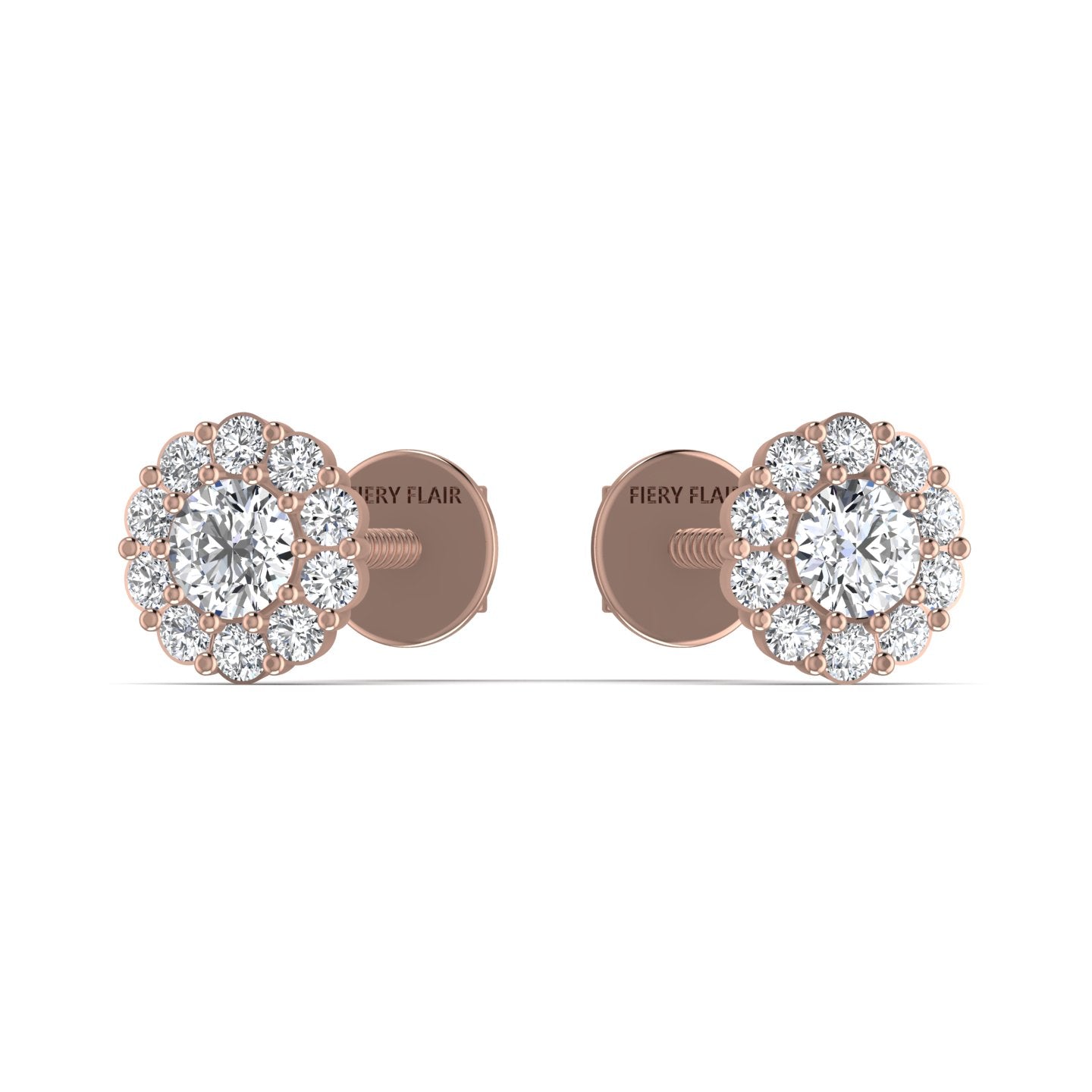 Solitaire Lab Diamond Stud Earrings