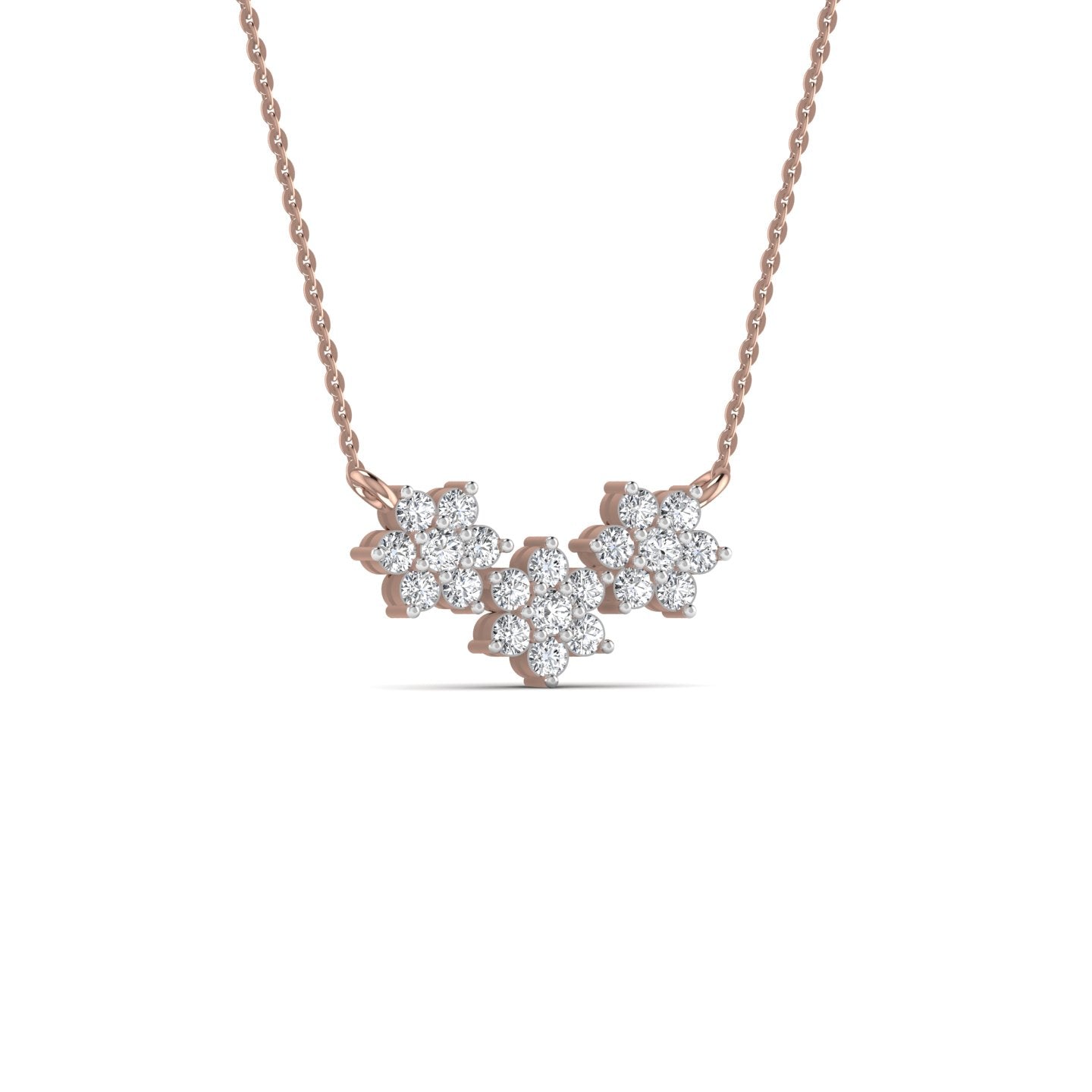 Flower Design Silver 925 Necklace