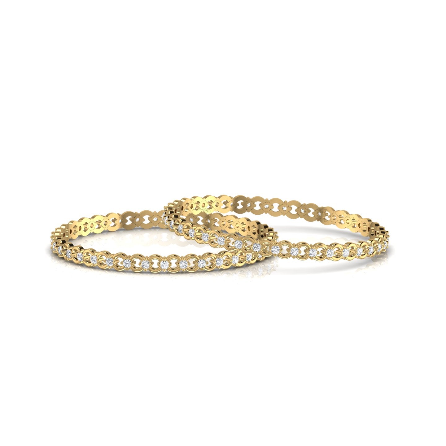 Single Line Diamond Bangle