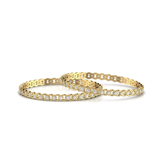 Single Line Diamond Bangle