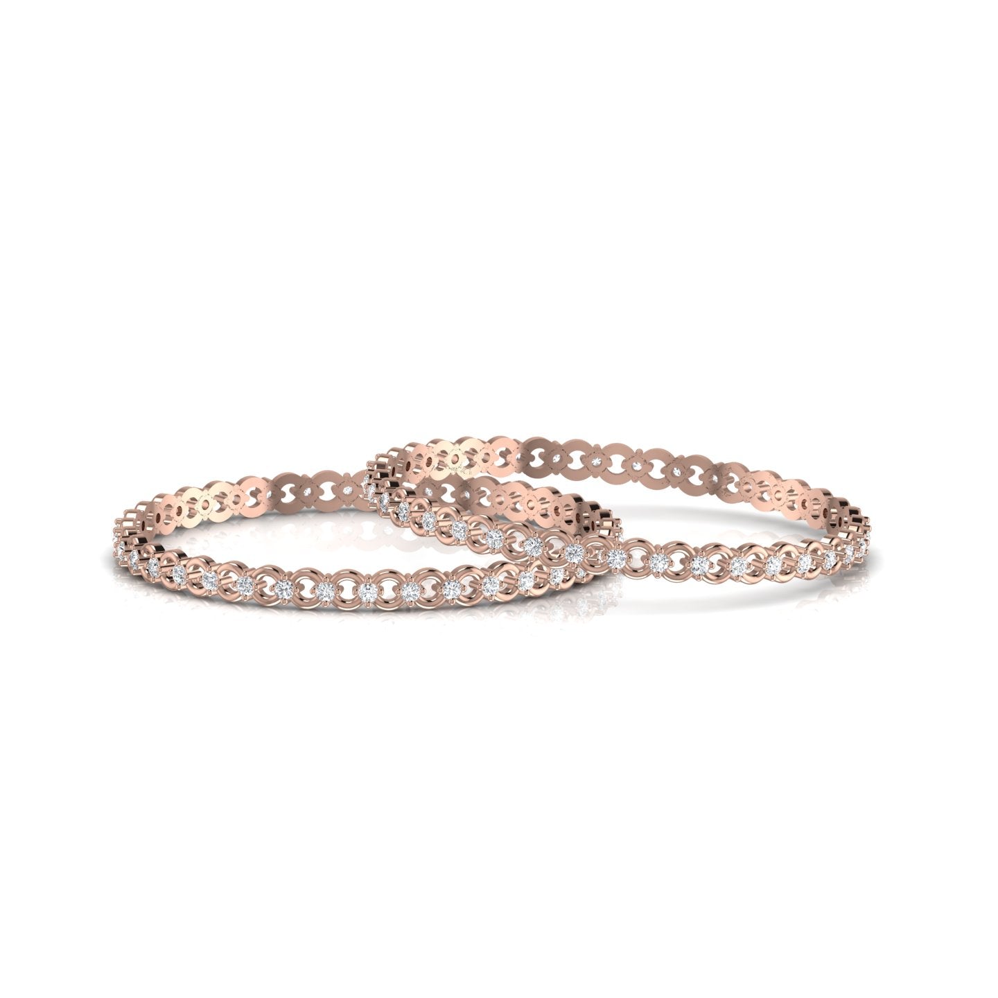 Single Line Diamond Bangle