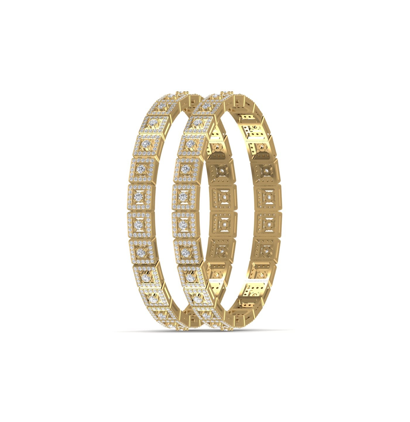 Gold Diamond Bangle