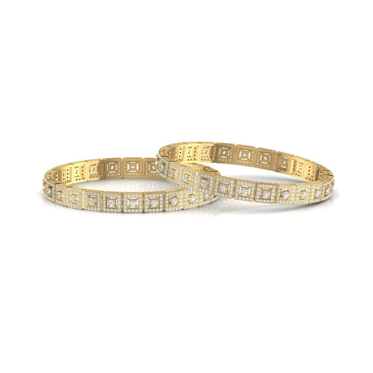 Gold Diamond Bangle
