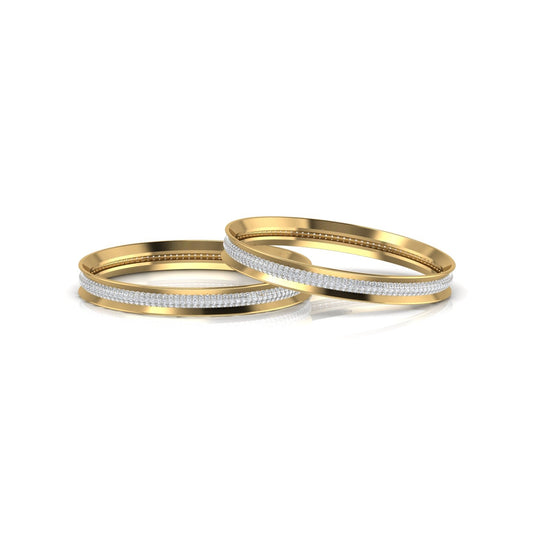 Double Line Diamond Bangle