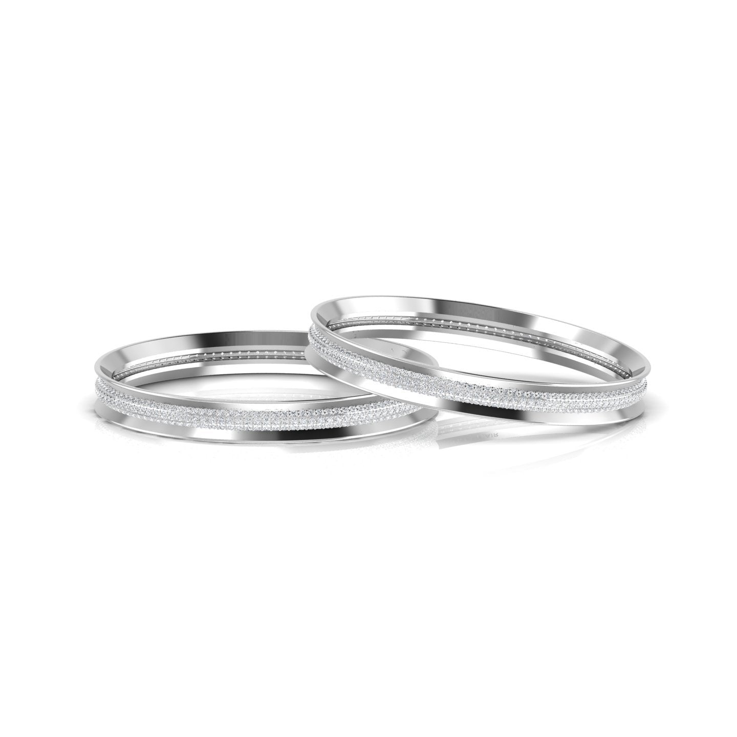 Double Line Diamond Bangle