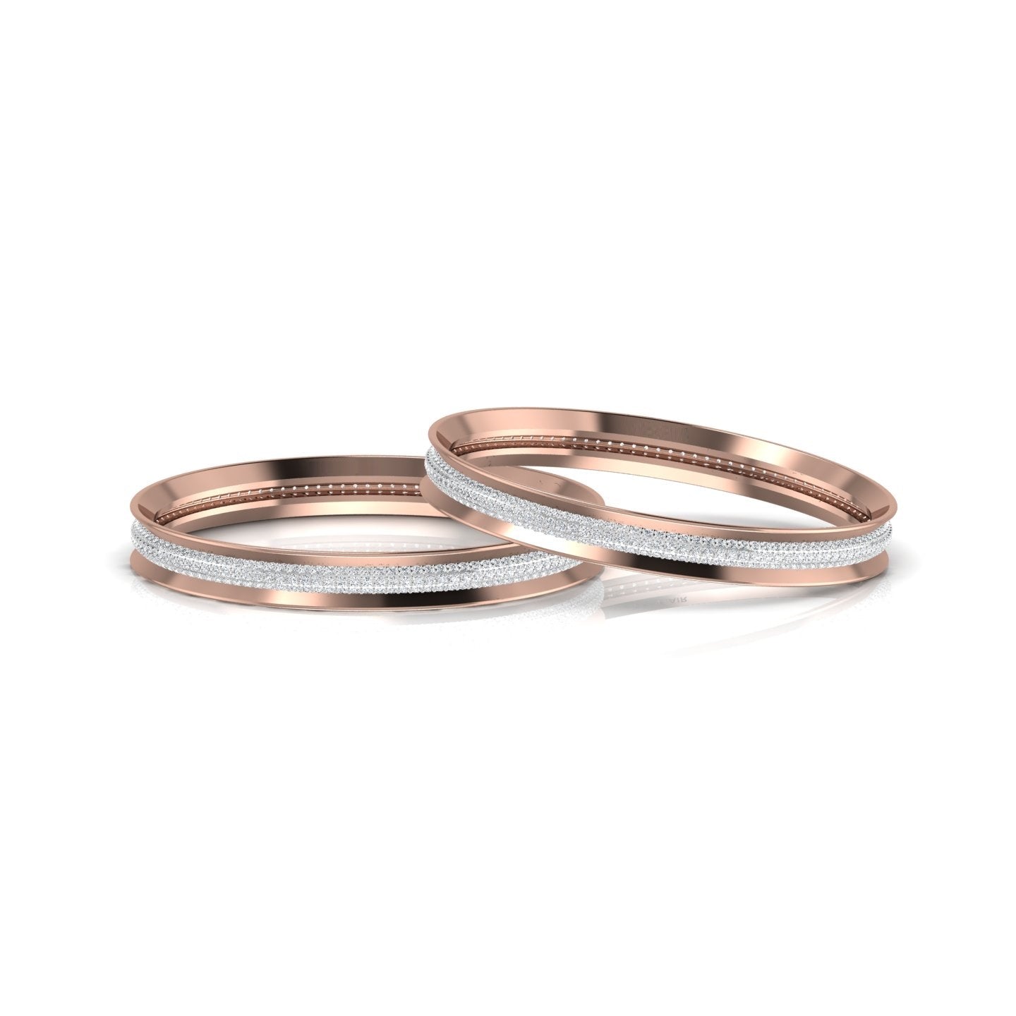 Double Line Diamond Bangle