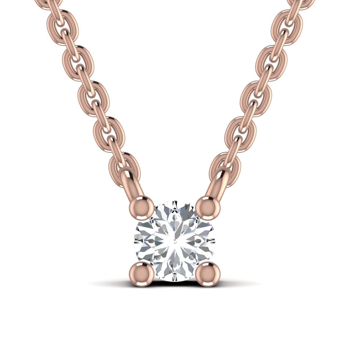 Silver Solitaire Pendant Necklace
