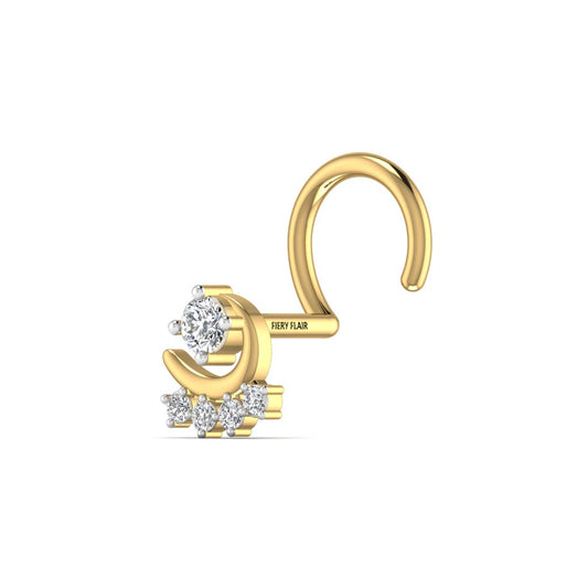 Exquisite 0.07CT Diamond Nose Pin