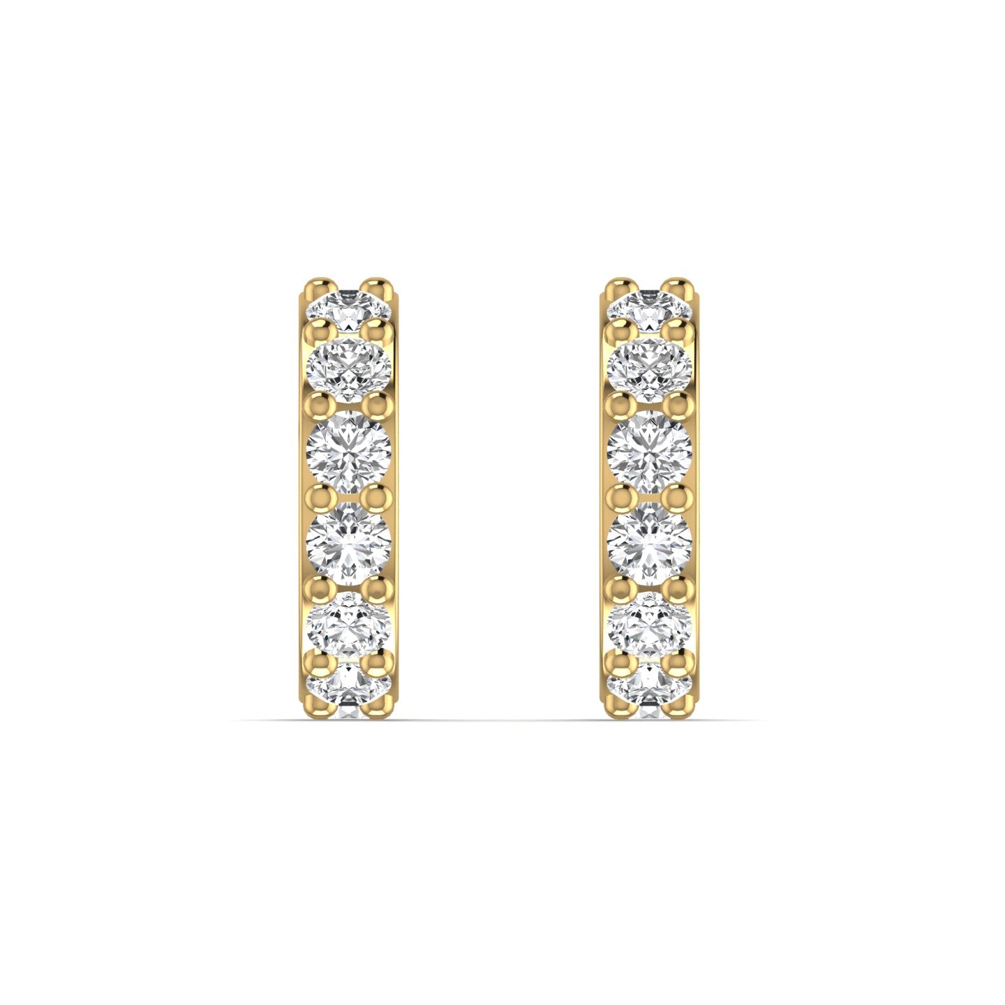 Lab Diamond C-Hoop Earring