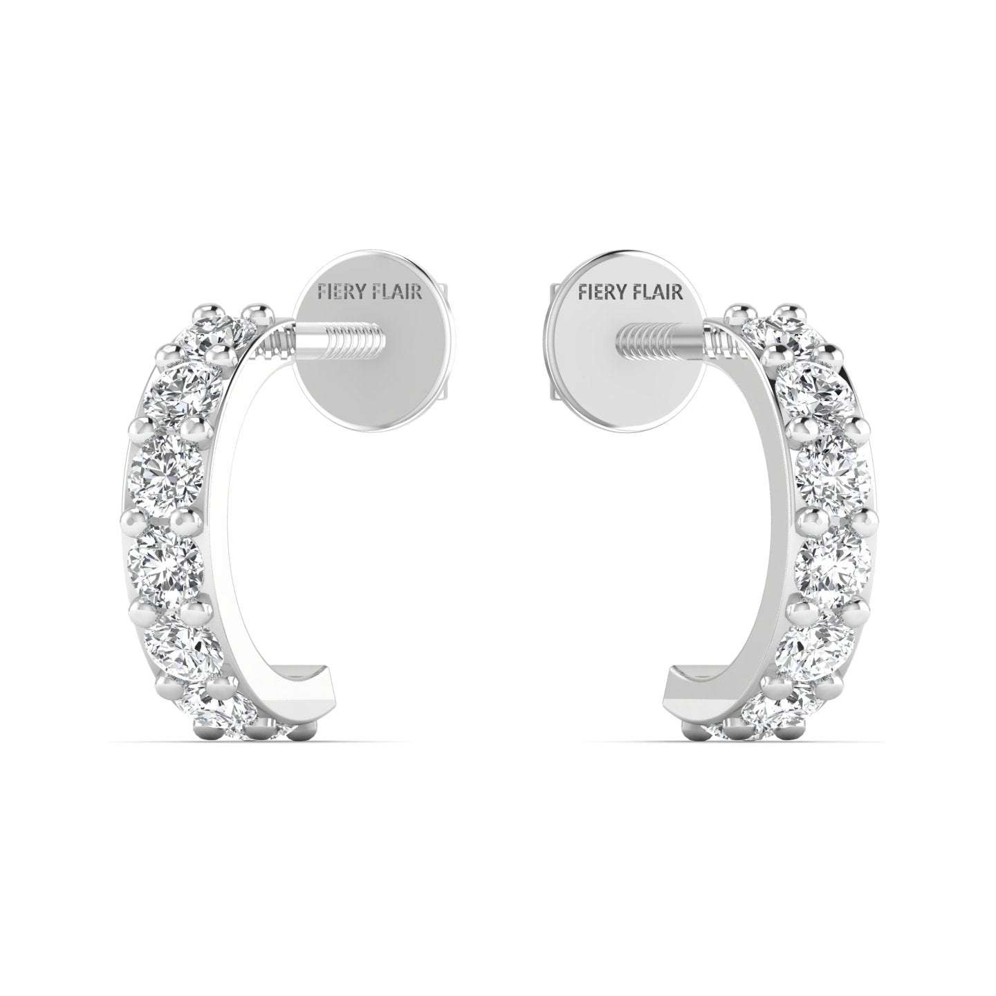 Lab Diamond C-Hoop Earring