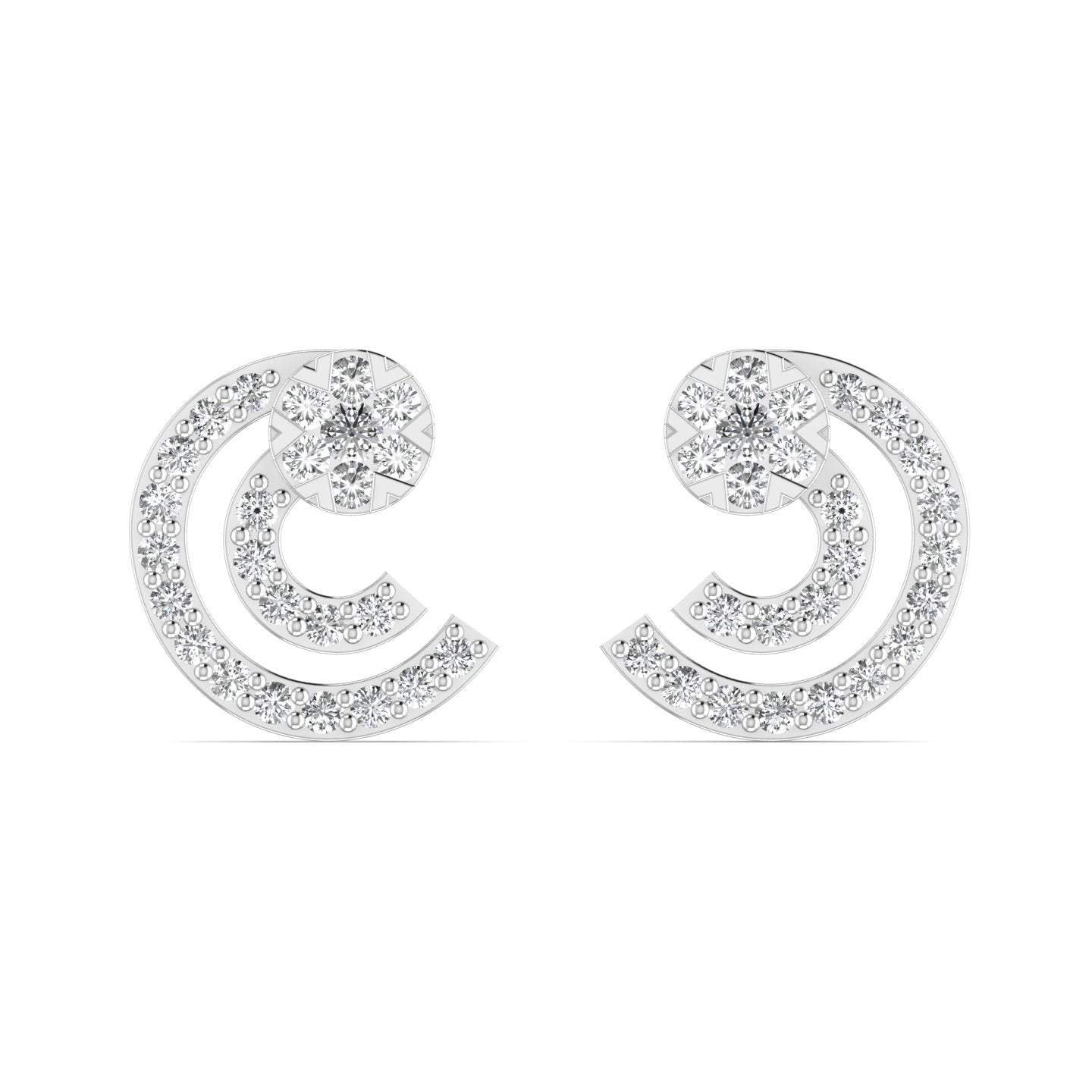 Diamond Gold Stud Earrings