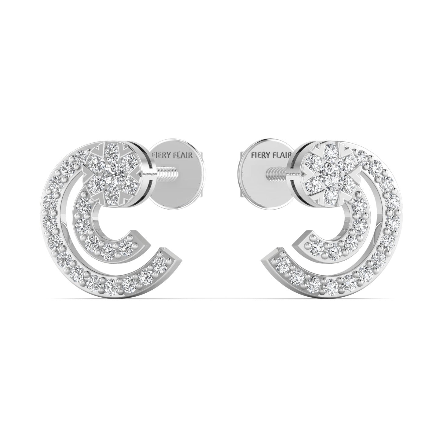 Diamond Gold Stud Earrings