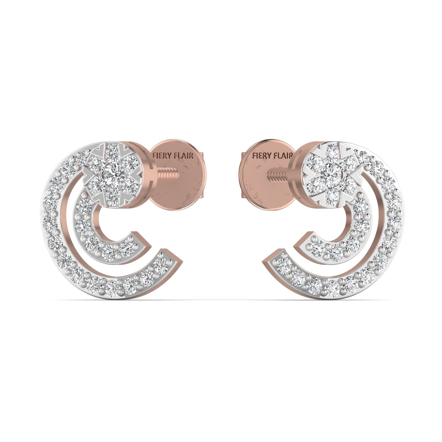Diamond Gold Stud Earrings