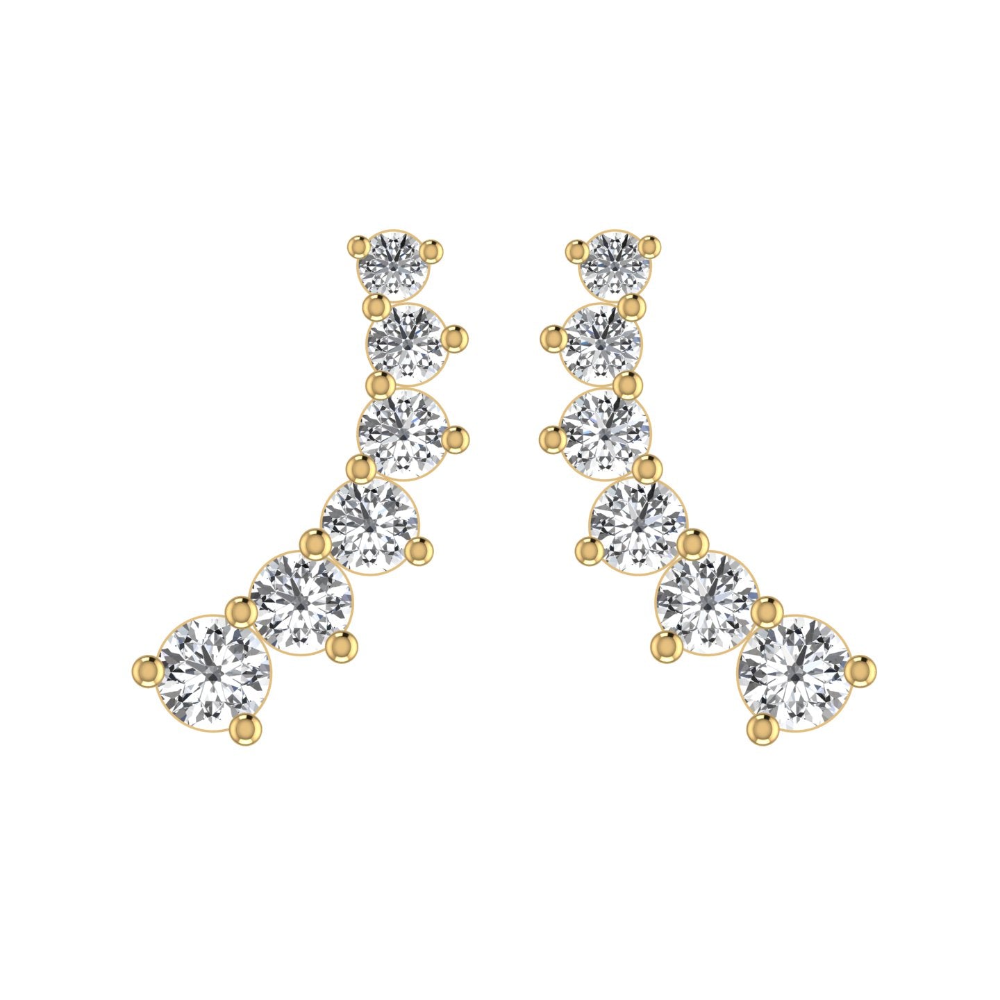 Diamond Gold Stud Earring