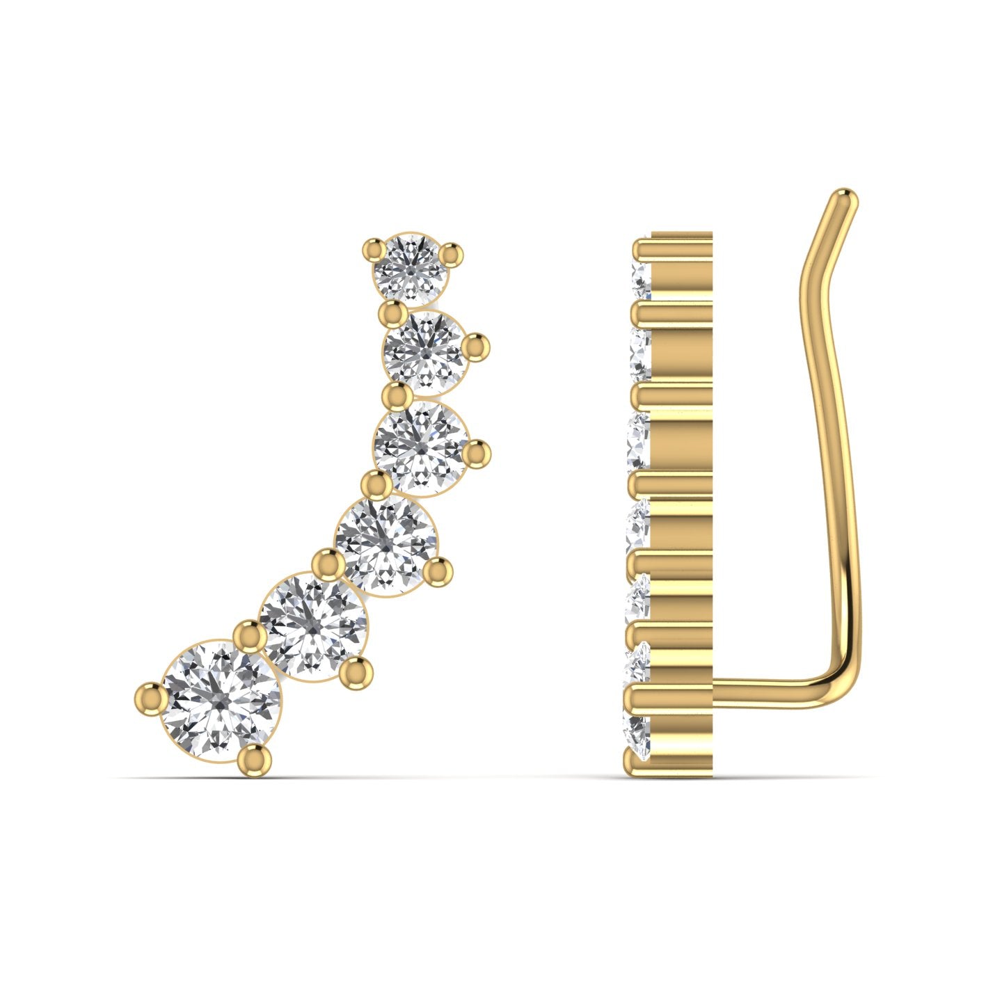 Diamond Gold Stud Earring