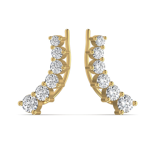 Diamond Gold Stud Earring