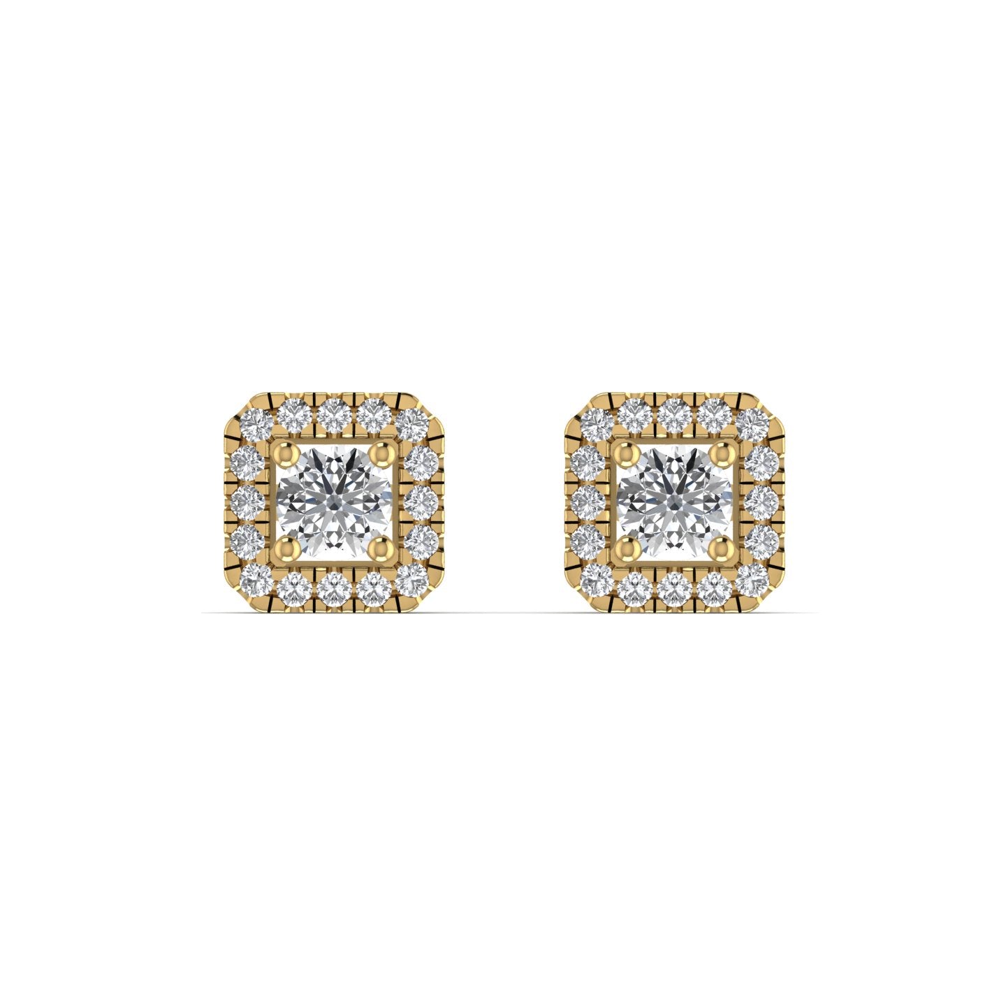 Solitary Diamond Stud Earrings