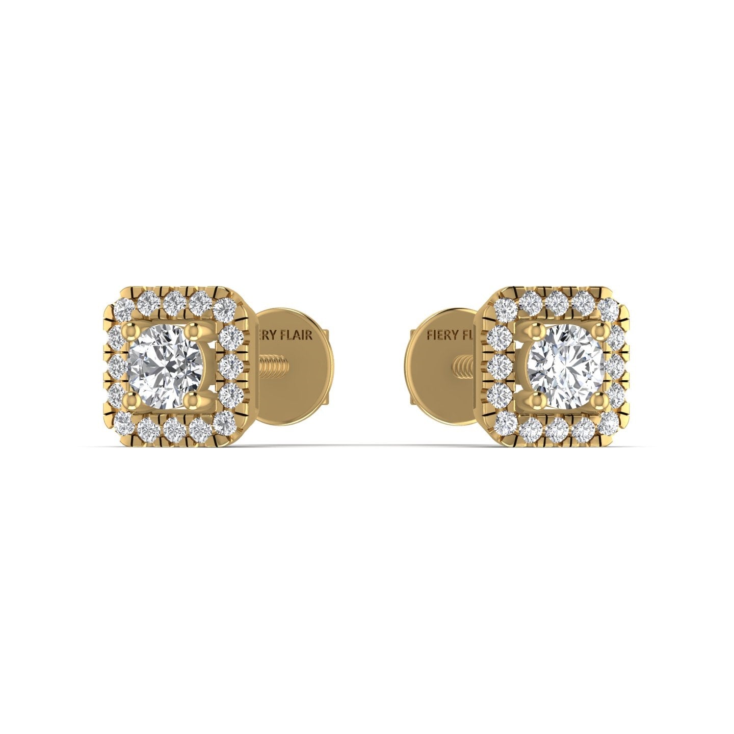 Solitary Diamond Stud Earrings