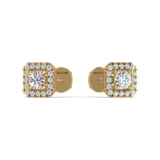 Solitary Diamond Stud Earrings