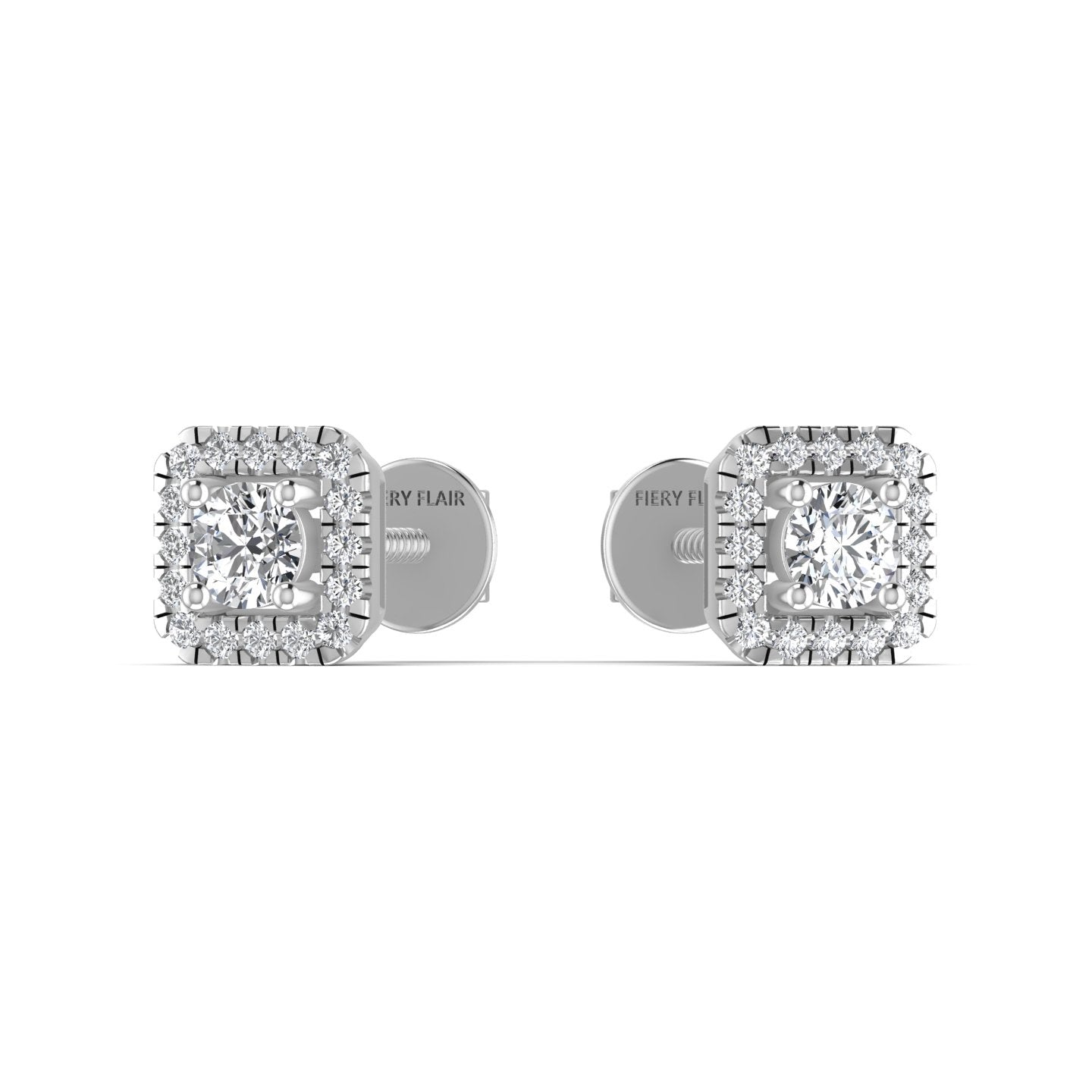 Solitary Diamond Stud Earrings