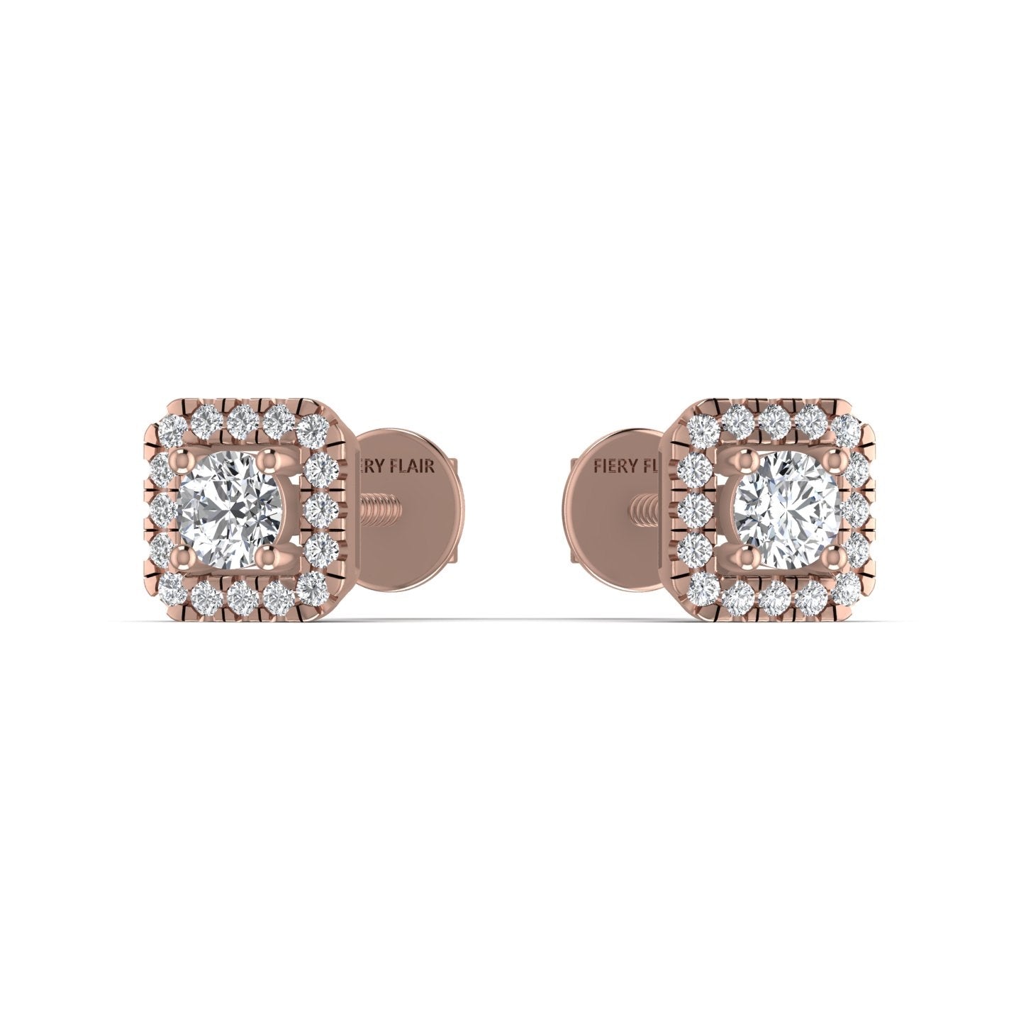 Solitary Diamond Stud Earrings
