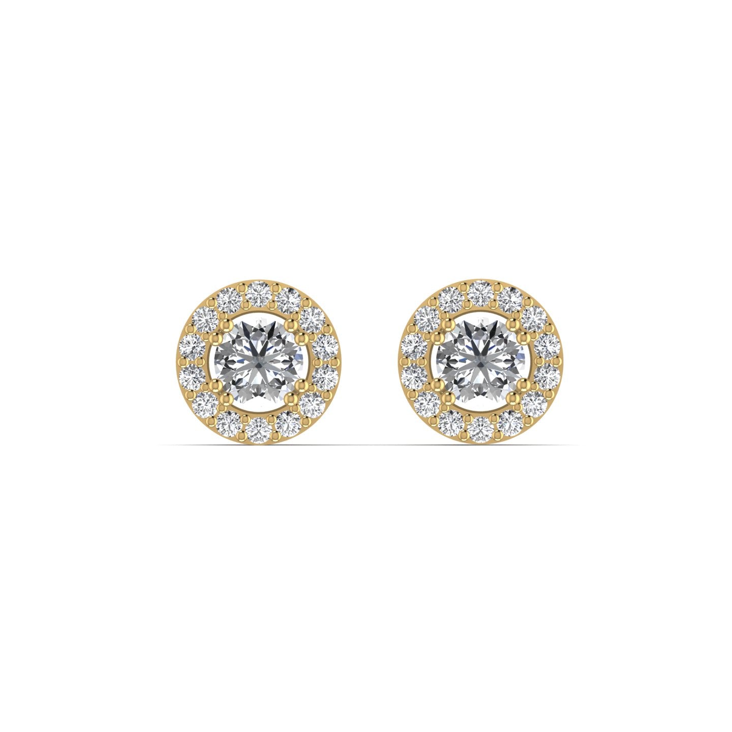 Round Diamond Stud Earrings
