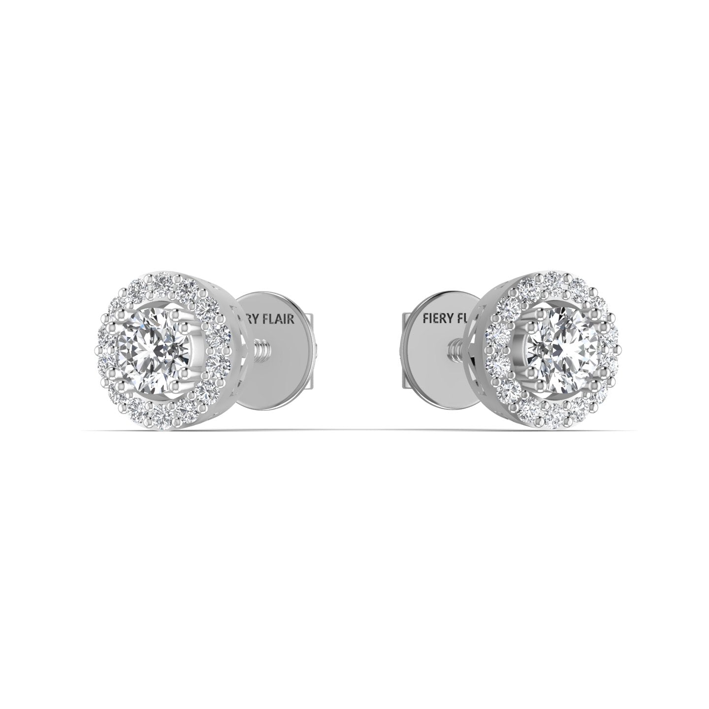 Round Diamond Stud Earrings
