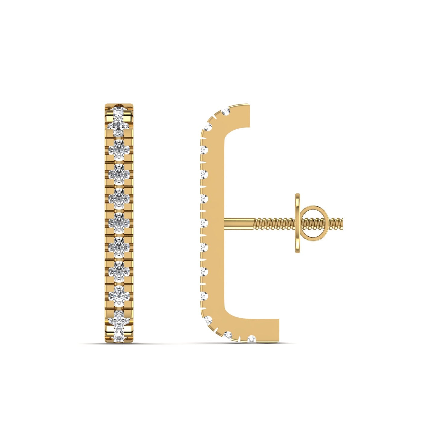 Diamond Gold Hoop Earring