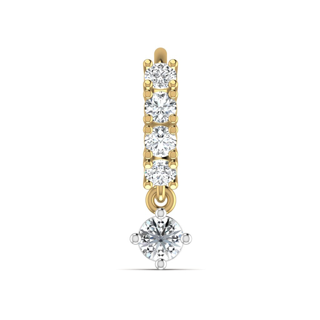 Drop Design Diamond Nose Ring