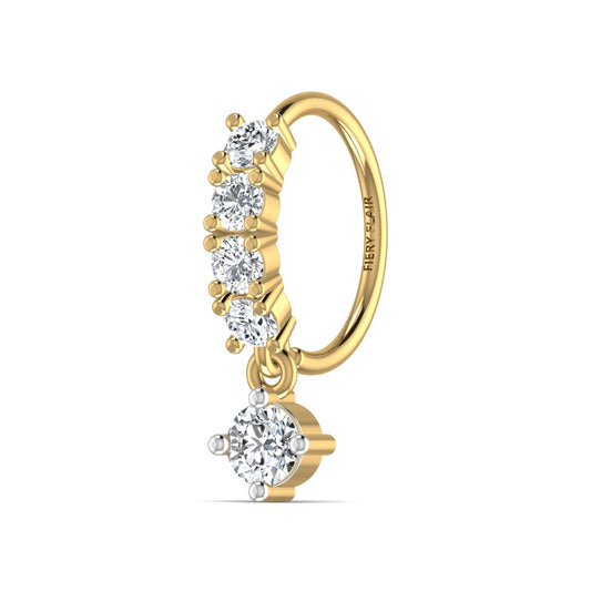 Drop Design Diamond Nose Ring