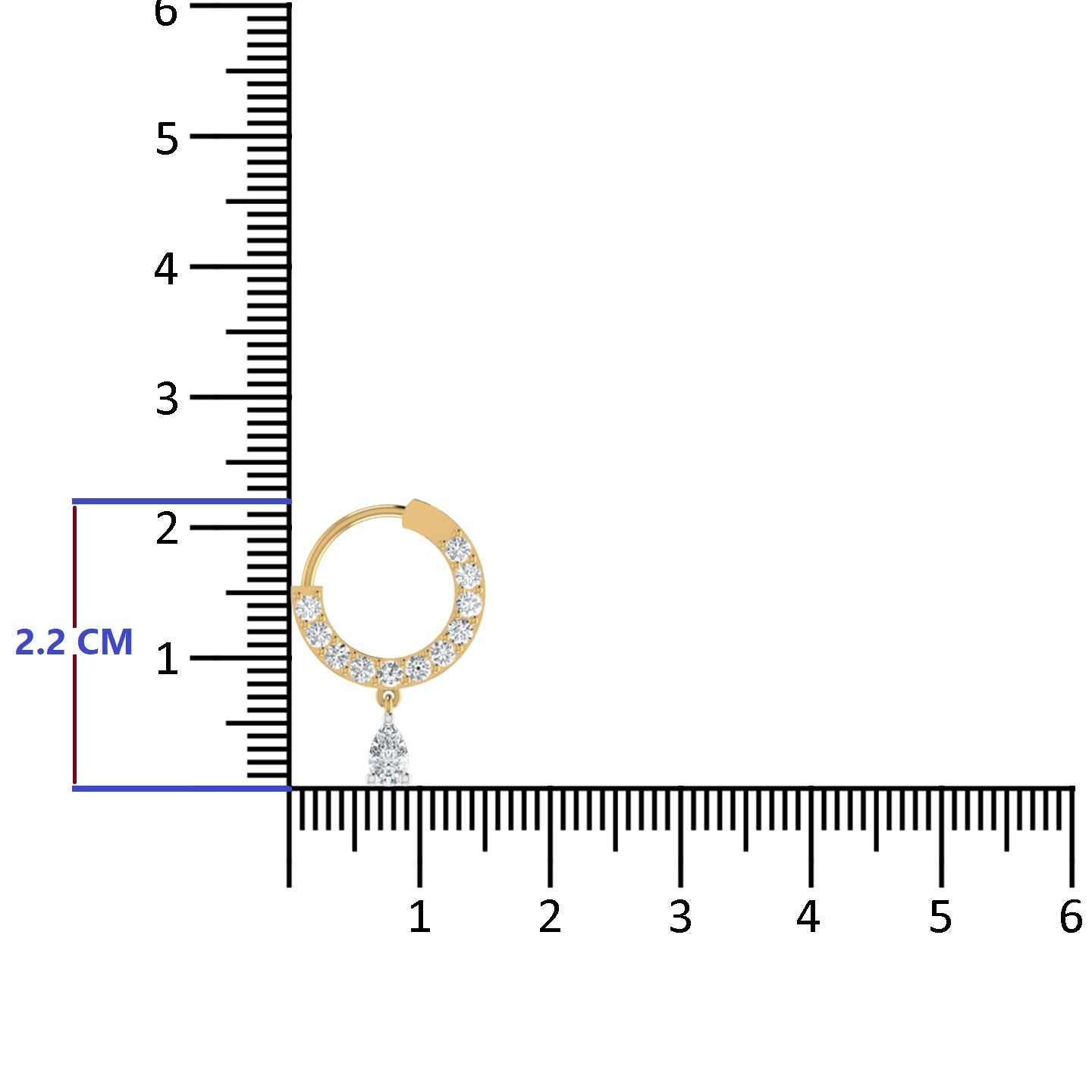 Lab Diamond Nose Ring
